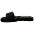 Load image into Gallery viewer, Chanel 2025 Black Quilted Leather Slide Sandals with Gold Logo
