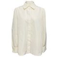 Load image into Gallery viewer, Lafayette 148 New York Ivory Cloud Button Front Blouse
