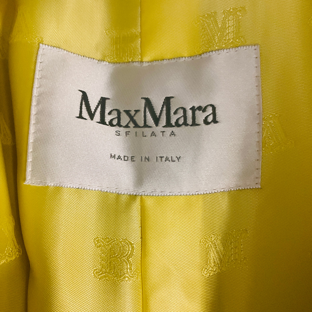 Max Mara Sfilata Yellow Alpaca and Wool Teddy Coat