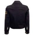 Load image into Gallery viewer, Patou Black Denim Jacket with Gold Embroidery

