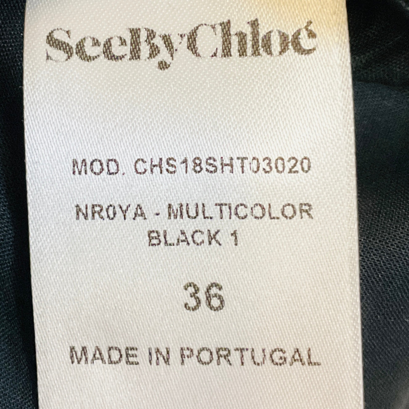 See by Chloe Black Multicolor Floral Printed Sheer Silk Chiffon Blouse with Cami