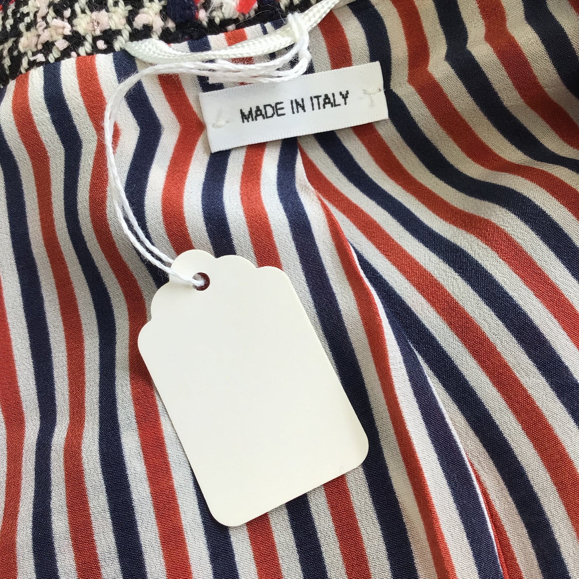 Thom Browne Red / White / Black Tweed Overcheck Sack Jacket