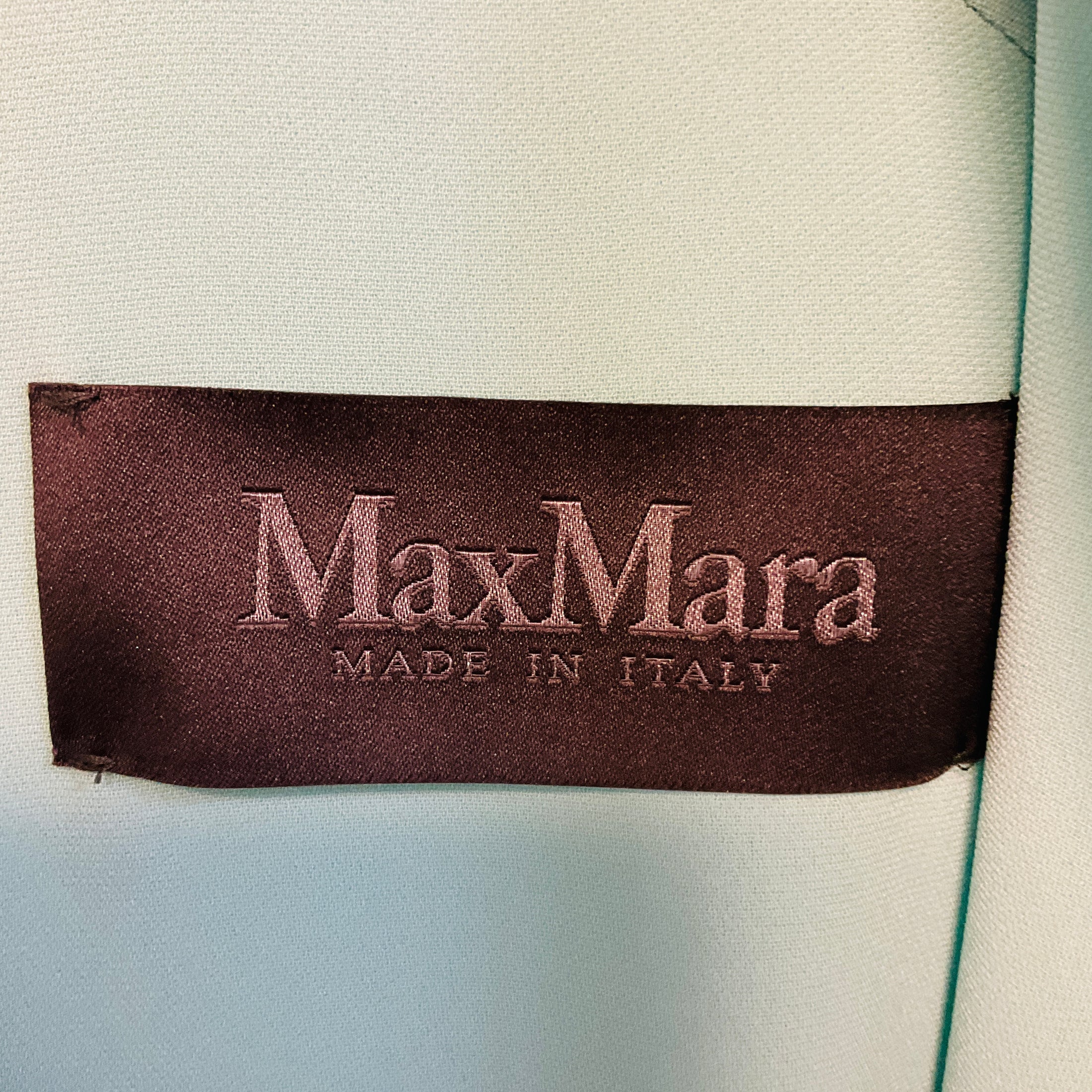 Max Mara Mint Green Sleeveless Crepe Midi Dress