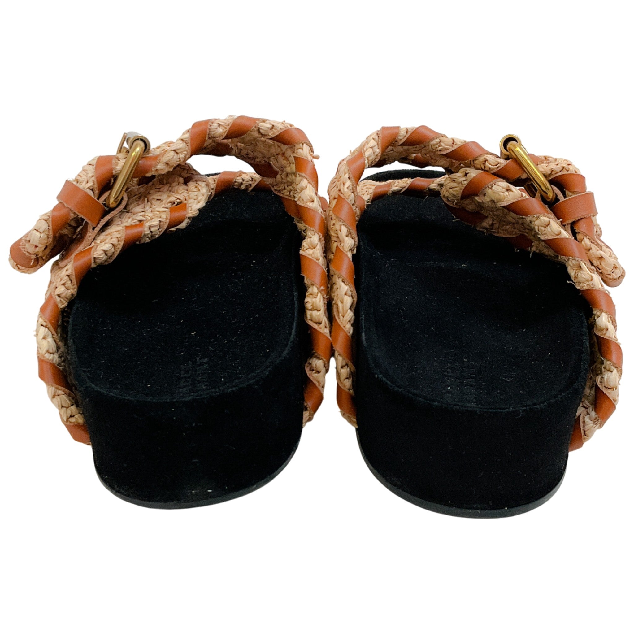 Isabel Marant Natural Raffia / Cognac Trim Lennyo Sandals
