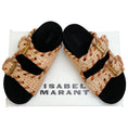 Load image into Gallery viewer, Isabel Marant Natural Raffia / Cognac Trim Lennyo Sandals
