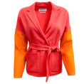 Load image into Gallery viewer, Max Mara Coral / Sherbet Hand Finished Wool Blazer with Tie Waist
