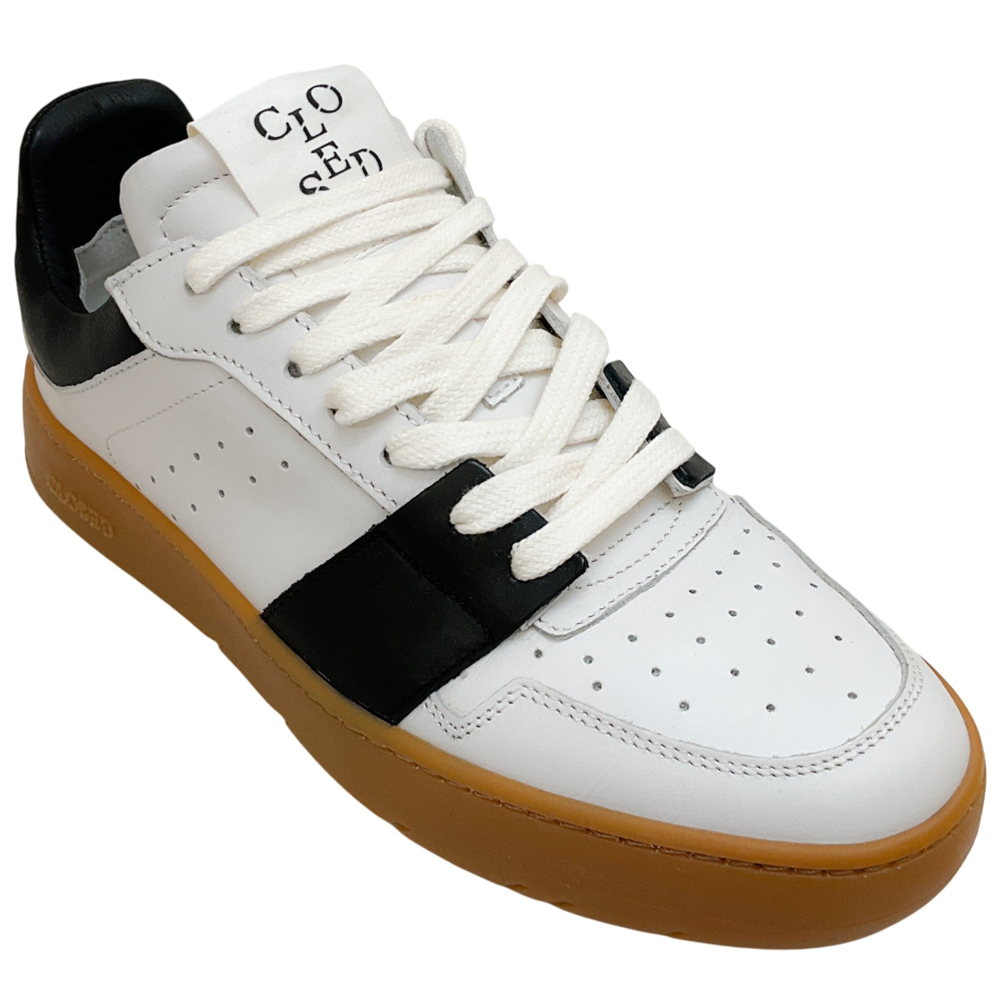 Closed White / Black Low Top Sneakers
