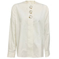Load image into Gallery viewer, Balenciaga White Long Sleeved Cotton Blouse with Rings
