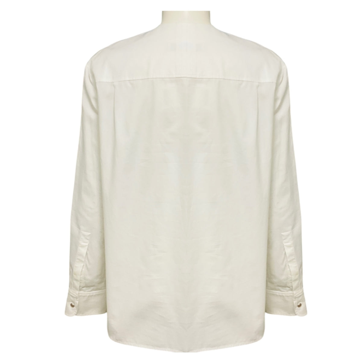 Balenciaga White Long Sleeved Cotton Blouse with Rings