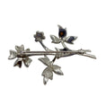 Load image into Gallery viewer, Christian Dior Crystal Embellished Floral Silver Brooch
