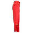 Load image into Gallery viewer, Undercover by Jun Takahashi Red / Tan Lace Trimmed Crepe Trousers
