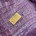 Load image into Gallery viewer, Nancy Gonzalez Purple Genuine Crocodile Double Top Handle Shoulder Bag

