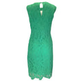 Load image into Gallery viewer, Emilio Pucci Green Sleeveless Leaf Lace Dress
