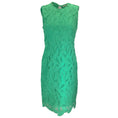 Load image into Gallery viewer, Emilio Pucci Green Sleeveless Leaf Lace Dress
