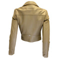 Load image into Gallery viewer, IRO Beige Kolmar Cropped Lambskin Leather Moto Zip Biker Jacket
