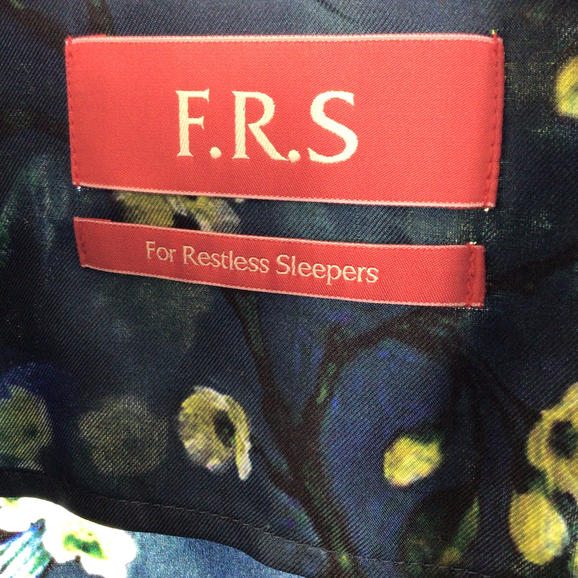 F.R.S For Restless Sleepers Blue / Green Multi Floral Peacock Printed Belted Silk Jacket