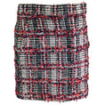 Load image into Gallery viewer, Thom Browne Red / White / Black Prince of Wales Checked Tweed Mini Skirt
