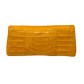 Load image into Gallery viewer, Nancy Gonzalez Mustard Yellow Crocodile Skin Leather Clutch
