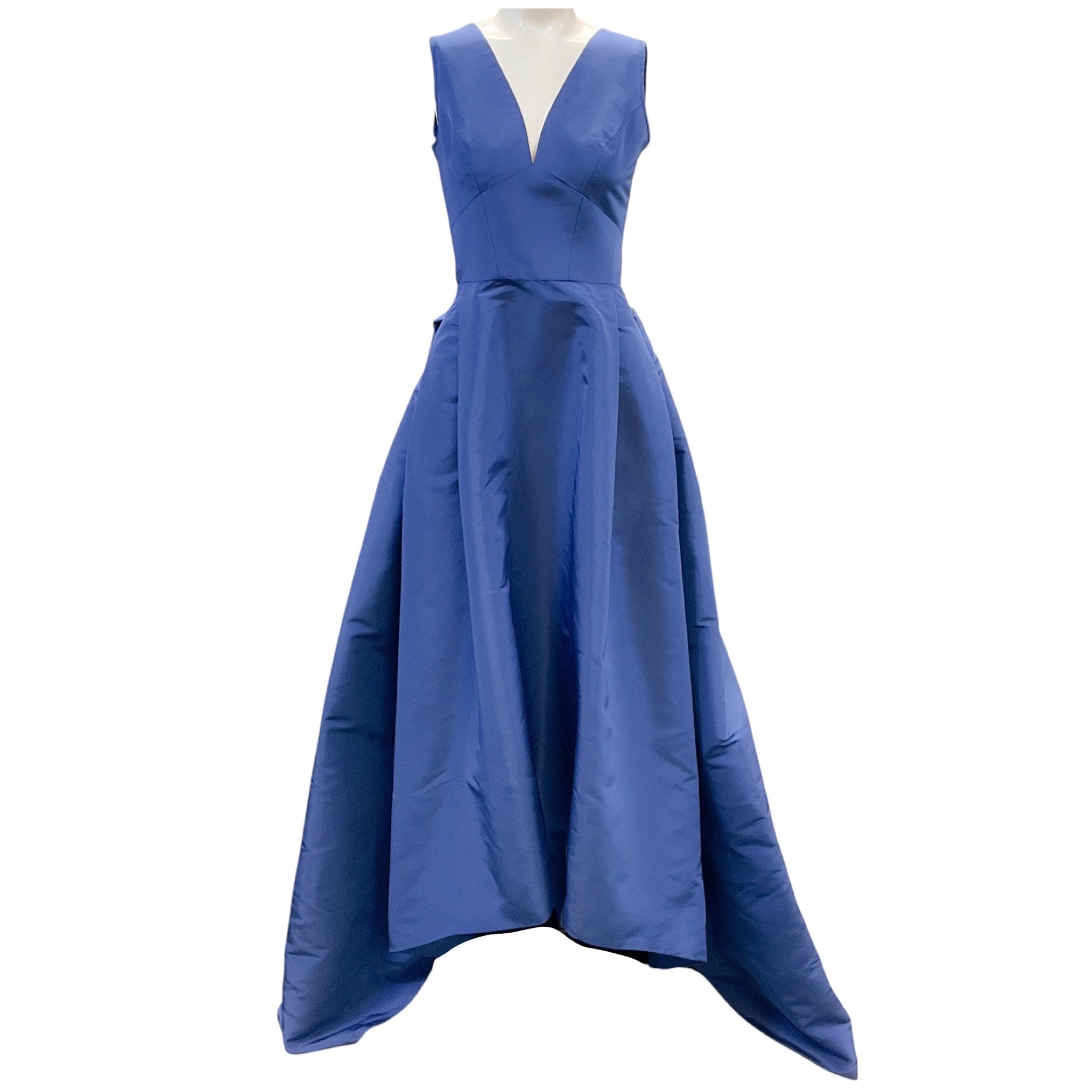 Carolina Herrera Blue Silk Taffeta Gown / Formal Dress