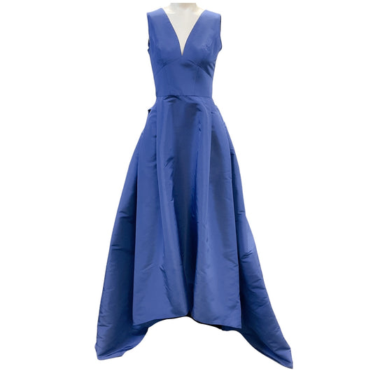 Carolina Herrera Blue Silk Taffeta Gown / Formal Dress