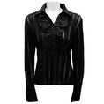 Load image into Gallery viewer, Anne Fontaine Black Ruffled Amelie Blouse
