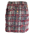 Load image into Gallery viewer, Thom Browne Red / White / Black Prince of Wales Checked Tweed Mini Skirt
