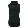 Load image into Gallery viewer, Oscar de la Renta Charcoal Grey Sleeveless Cashmere Knit Turtleneck Sweater
