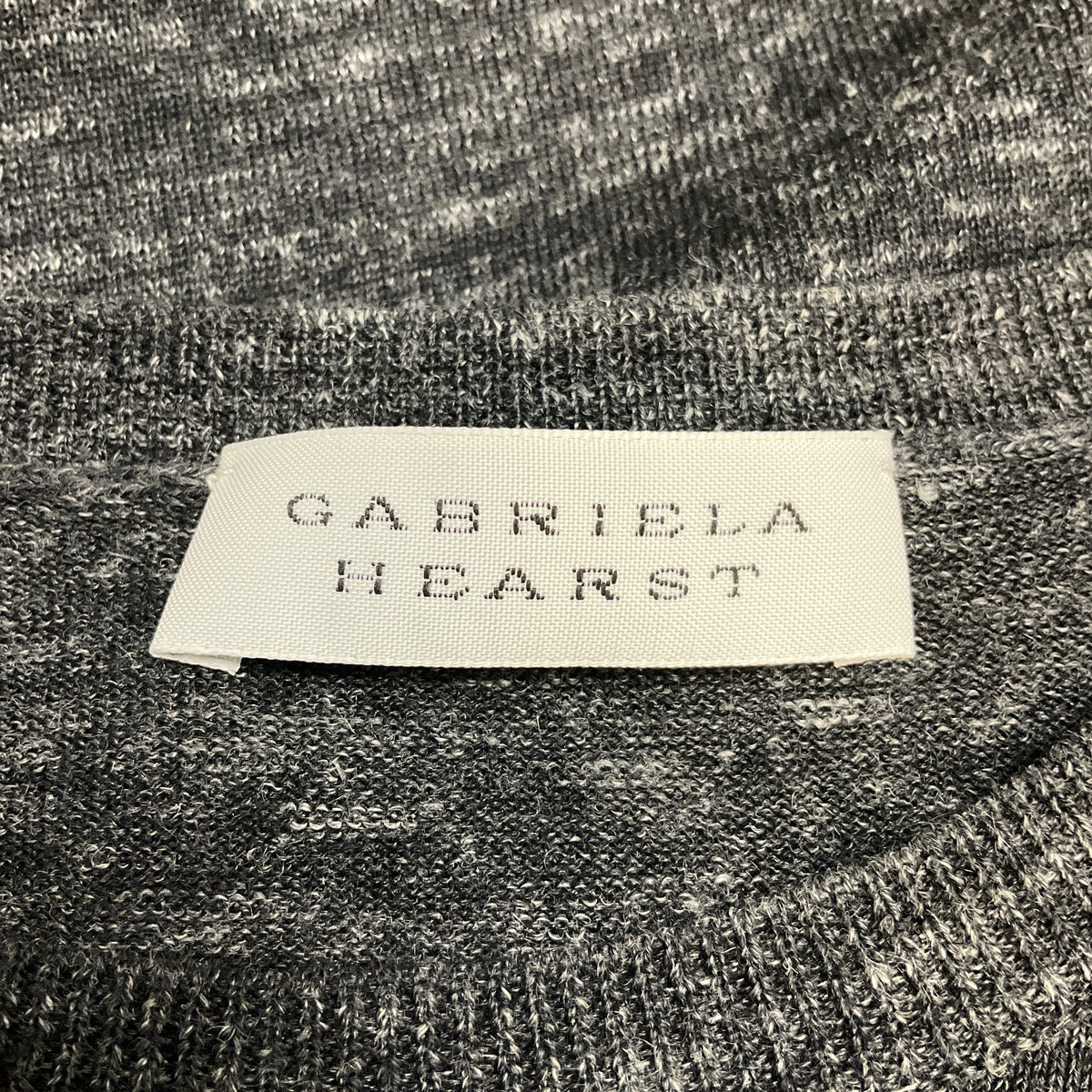 Gabriela Hearst Charcoal Grey Chryse Short Sleeved Crewneck Sweater