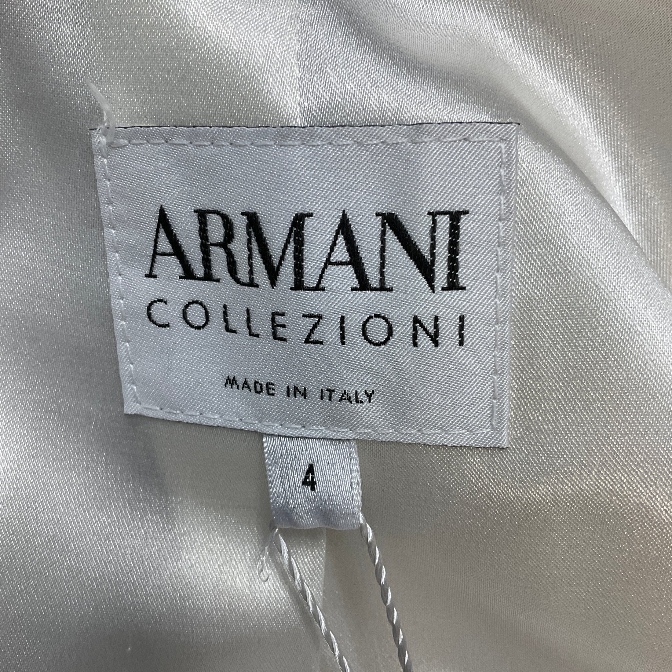 Armani Collezioni Ivory / Black Floral Wool and Silk Jacket