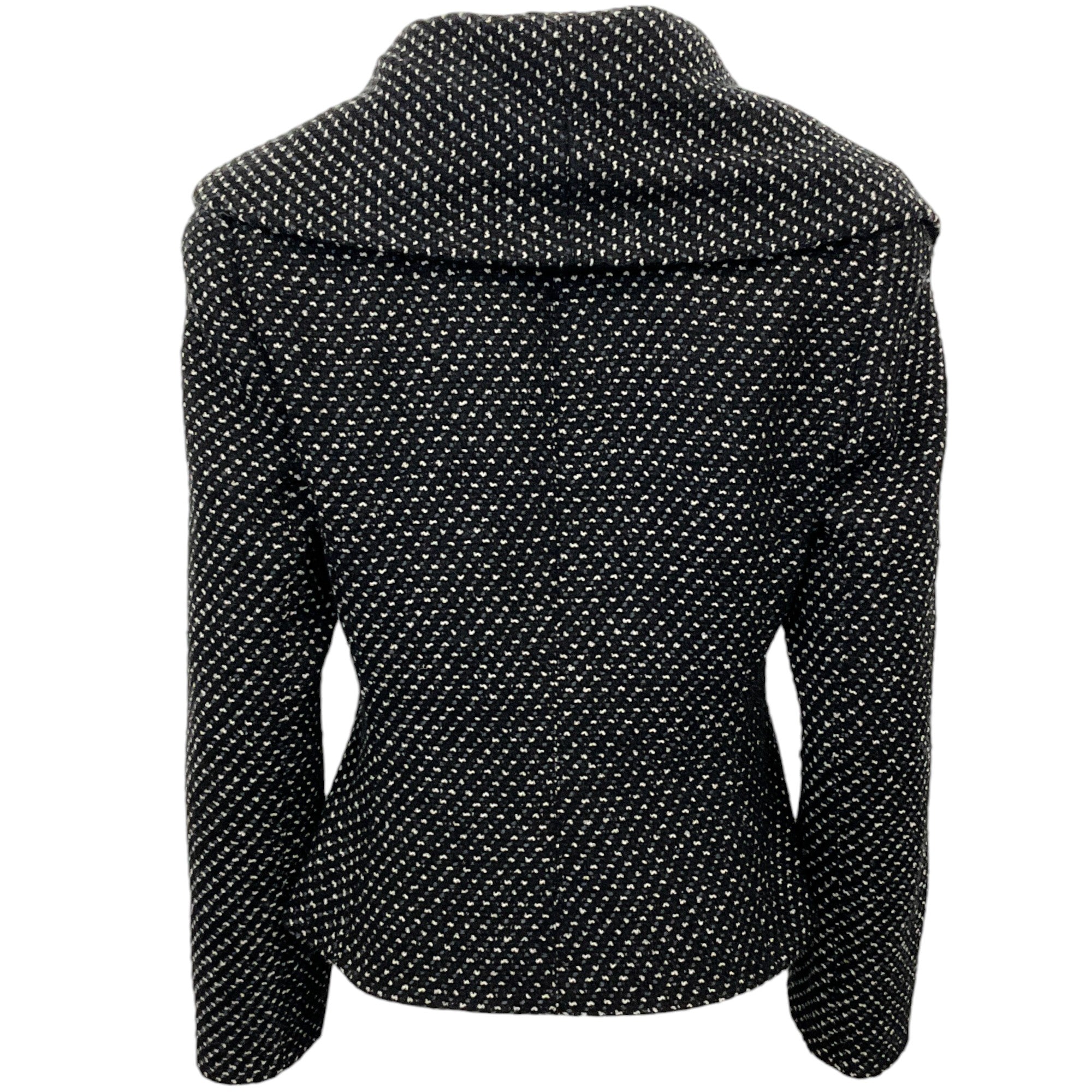 Armani Collezioni Grey / Black Tweed Shawl Collar Jacket