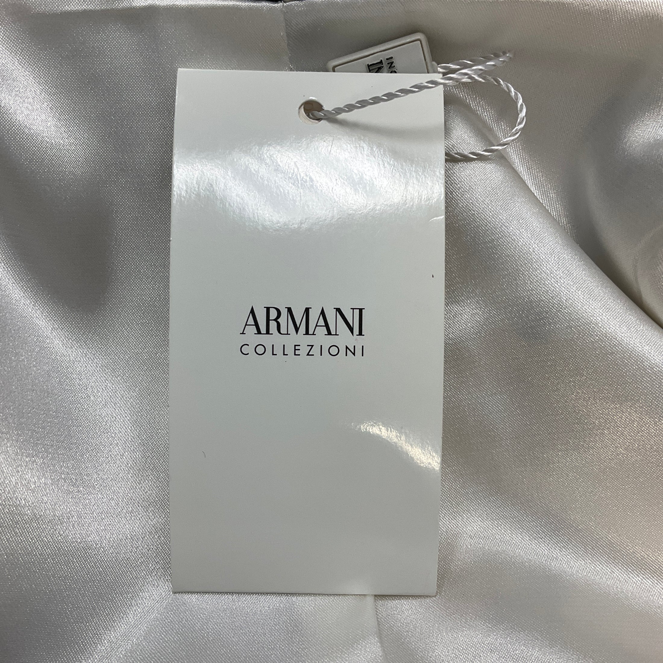 Armani Collezioni Ivory / Black Floral Wool and Silk Jacket