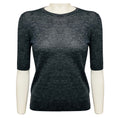 Load image into Gallery viewer, Gabriela Hearst Charcoal Grey Chryse Short Sleeved Crewneck Sweater
