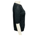 Load image into Gallery viewer, Gabriela Hearst Charcoal Grey Chryse Short Sleeved Crewneck Sweater
