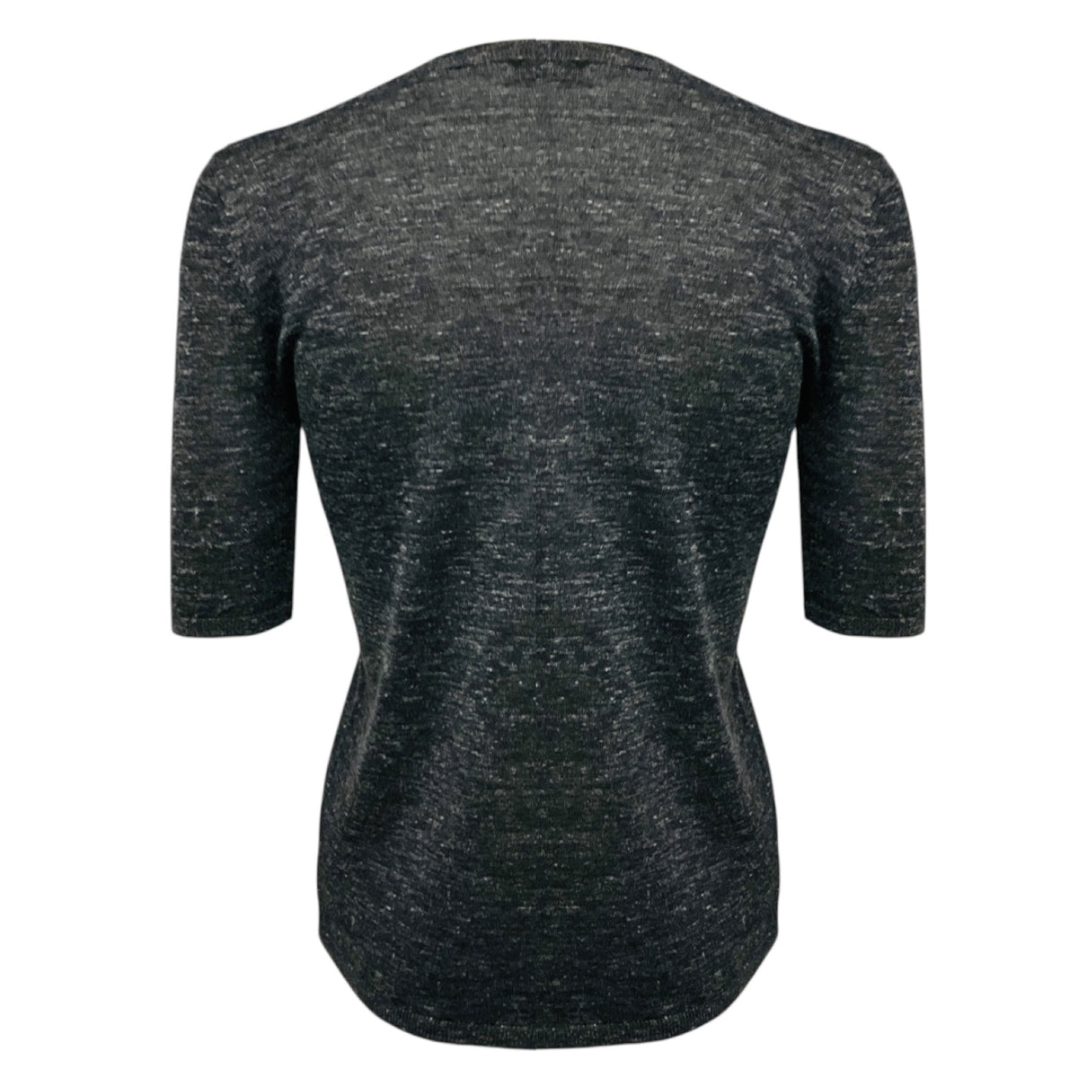 Gabriela Hearst Charcoal Grey Chryse Short Sleeved Crewneck Sweater