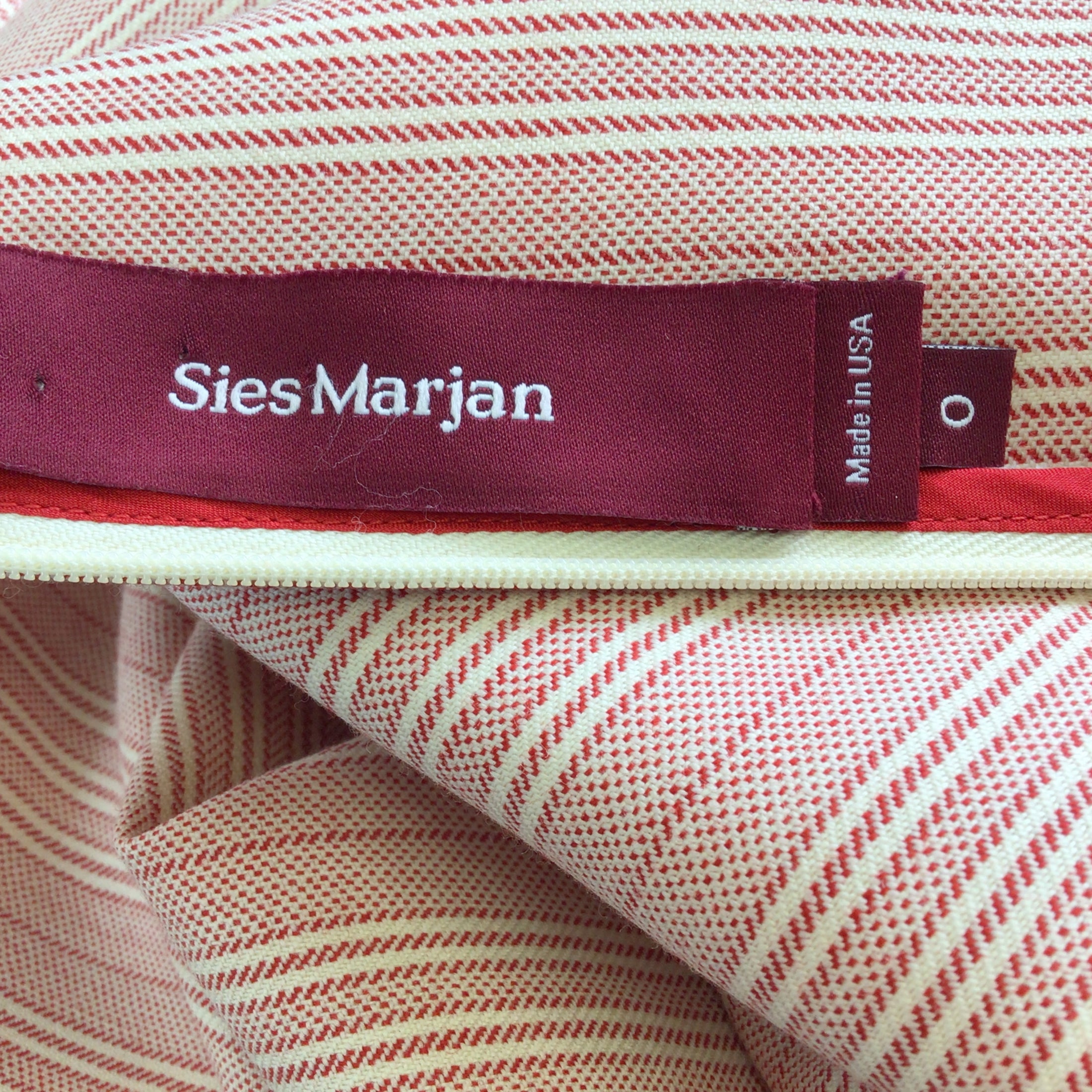 Sies Marjan Ivory / Red Striped Wool Jumpsuit