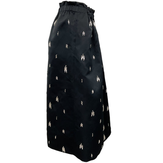 A.L.C. Black Alexia Midi Skirt with Crystals