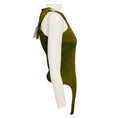 Load image into Gallery viewer, Mugler Khaki Green Asymmetric Sleeveless Crepe Top
