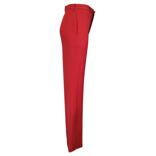 Balenciaga Red 2019 Pleat-Front Tailored Wool Pants