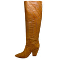 Load image into Gallery viewer, Tory Burch Beige Eel Embossed Lila Tall Boots
