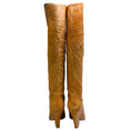 Load image into Gallery viewer, Tory Burch Beige Eel Embossed Lila Tall Boots
