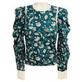 Load image into Gallery viewer, Isabel Marant Dark Green Multi Celwood Cotton Top
