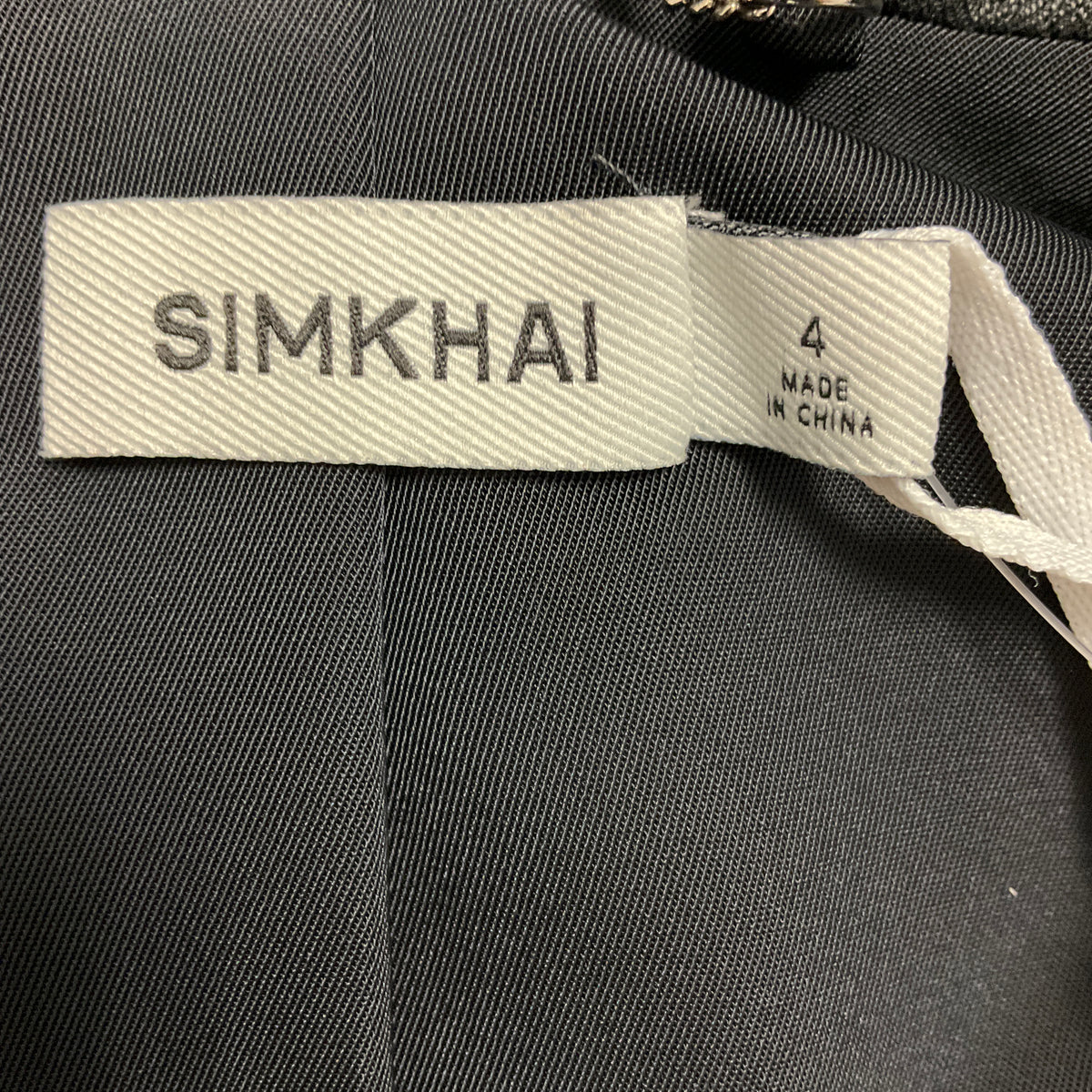 Simkhai Charcoal Grey Stripe Murphy Embellished Blazer