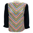 Load image into Gallery viewer, Dries Van Noten Black Multi Chevron Stripe Silk Top
