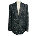 Load image into Gallery viewer, Simkhai Charcoal Grey Stripe Murphy Embellished Blazer
