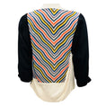 Load image into Gallery viewer, Dries Van Noten Black Multi Chevron Stripe Silk Top
