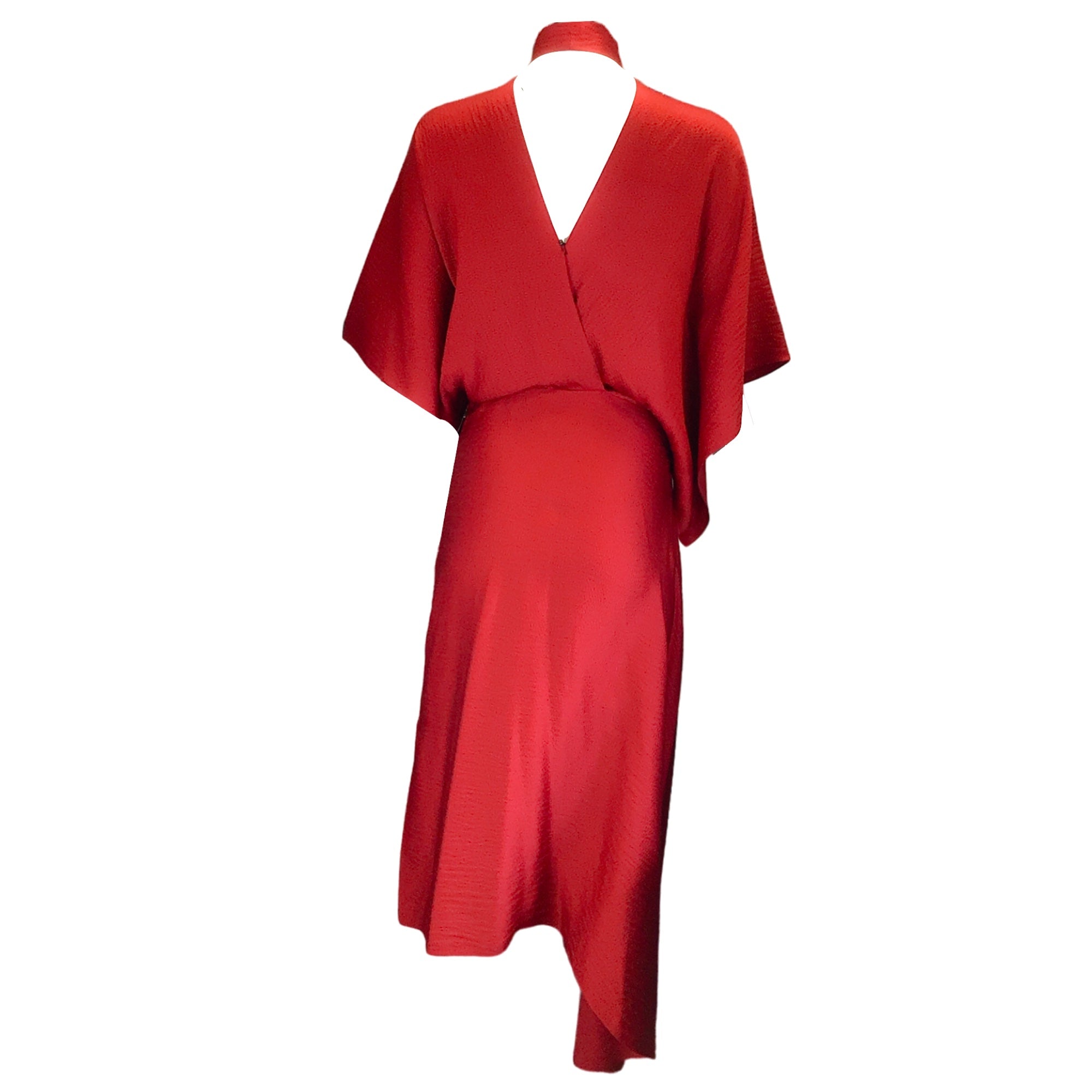 Roland Mouret Persian Red Hammered Satin Meyers Dress