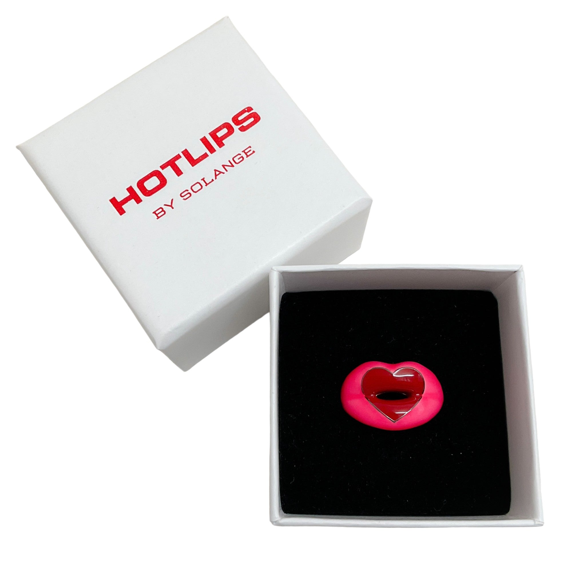 Hotlips by Solange Neon Love Heart Ring