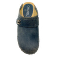 Load image into Gallery viewer, Chanel Blue 2014 Interlocking CC Logo Distressed Leather Clogs
