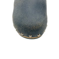 Load image into Gallery viewer, Chanel Blue 2014 Interlocking CC Logo Distressed Leather Clogs

