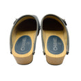 Load image into Gallery viewer, Chanel Blue 2014 Interlocking CC Logo Distressed Leather Clogs
